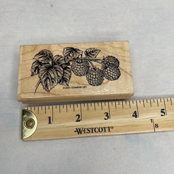 Stampin' Up Wood Stamps Farm Garden Fruits 2001 2003 Set - Picture 7 of 10